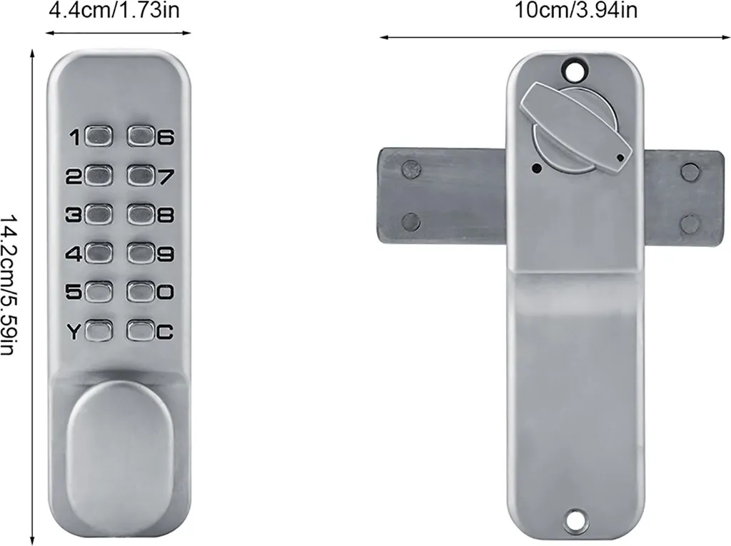 Serrure numérique zinc robuste avec code programmable 11 positions