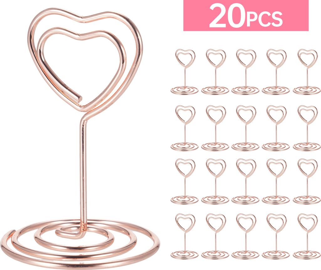 20 Pack Tischnummer Halter Foto Clips Zeichen Stand Name Karte für Tafelaufsätze Hochzeit Geburtstag Party Home Decoration