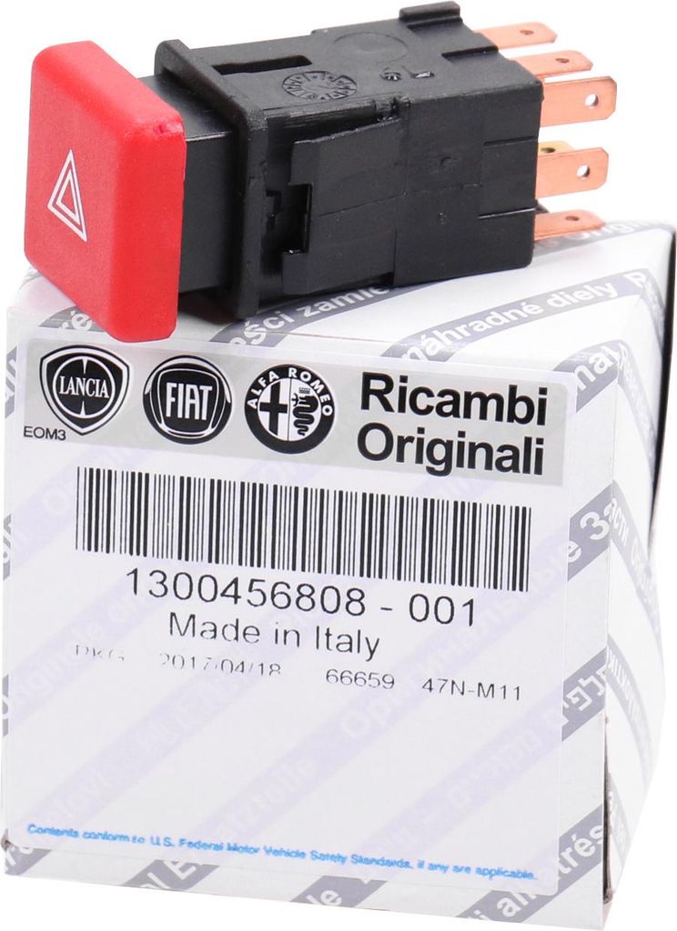 Original Fiat Warnblinkschalter Warnblinker eckig Fiat Produktbild 