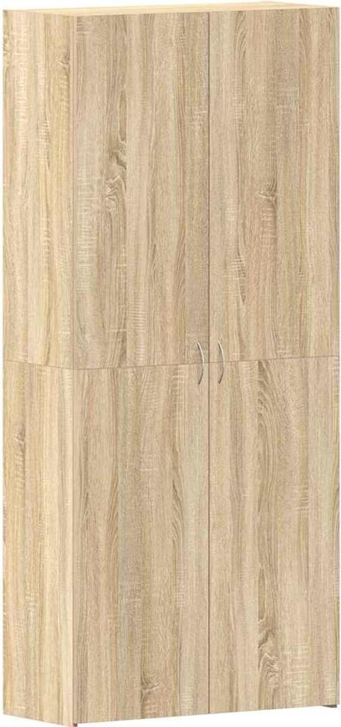 Schuhschrank mit Regal Braun 80 x 35,5 x 180 cm Holzwerkstoff
