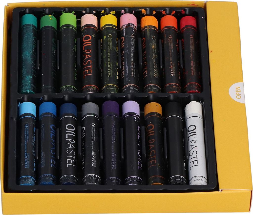 Ölpastelle, schwere Farbe, zylindrischer Malstift für Graffiti-Kunstzeichnungen, 18 Farben