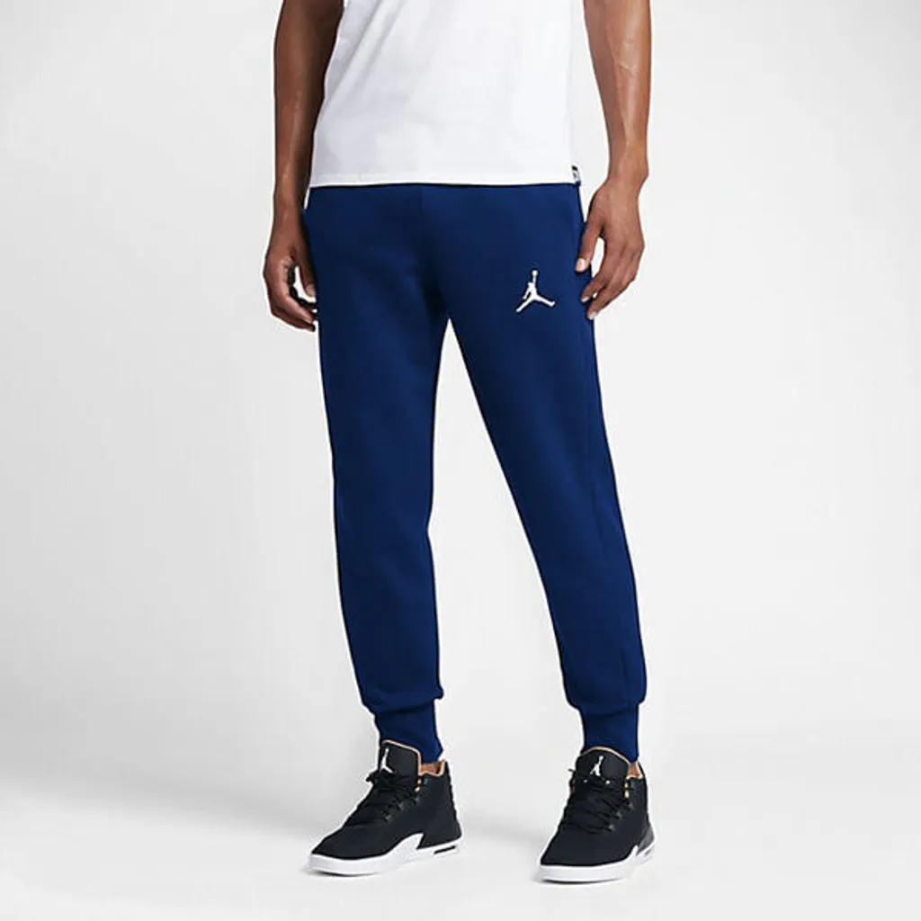 Pantalon Jordan Flight Blanc Bleu Royal M Idéal pour Style Streetwear