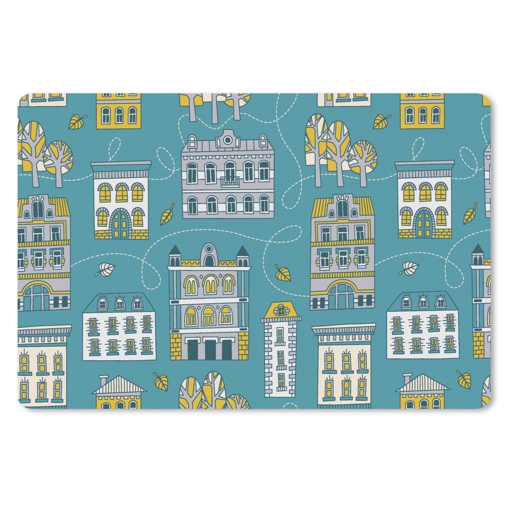 MuchoWow Schreibtischunterlage Herbst - Schnittmuster - Startseite 60x40 cm - XXL Mauspad - Großes Mauspad