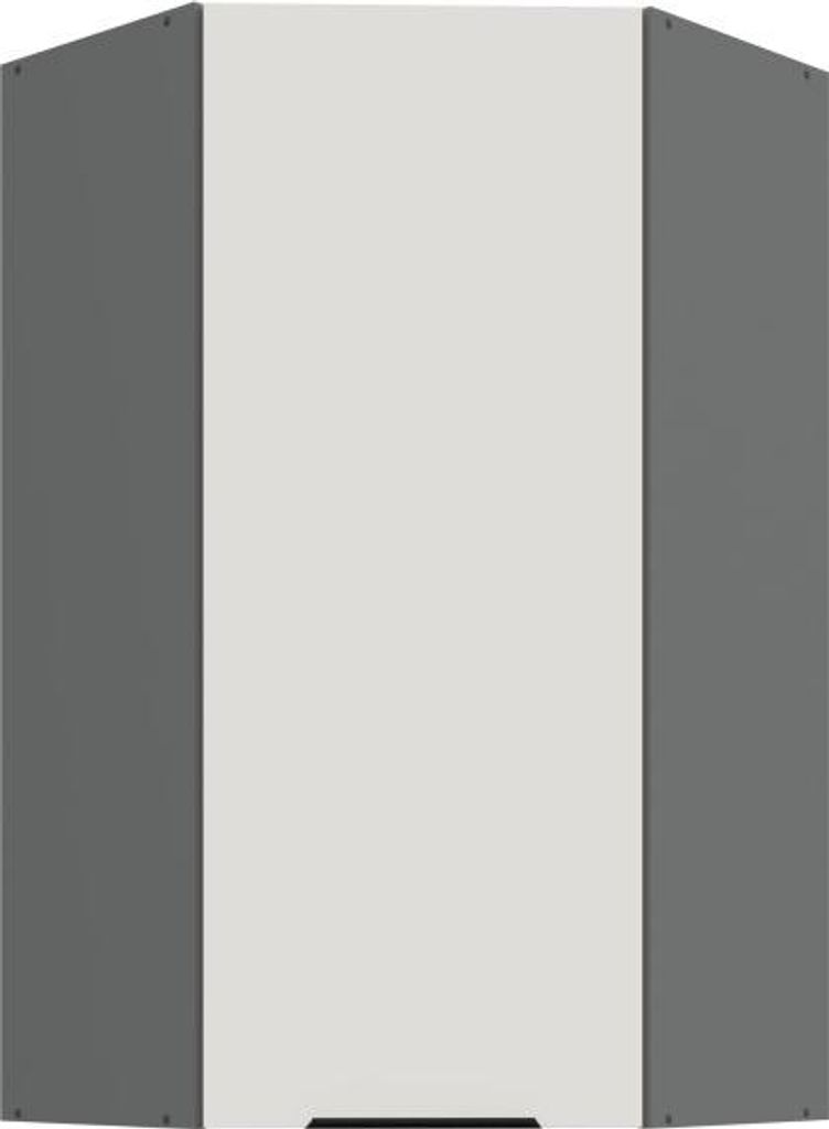Hochschrank LUNARA 1 - 60x60 cm, weiß/anthrazit Produktbild 