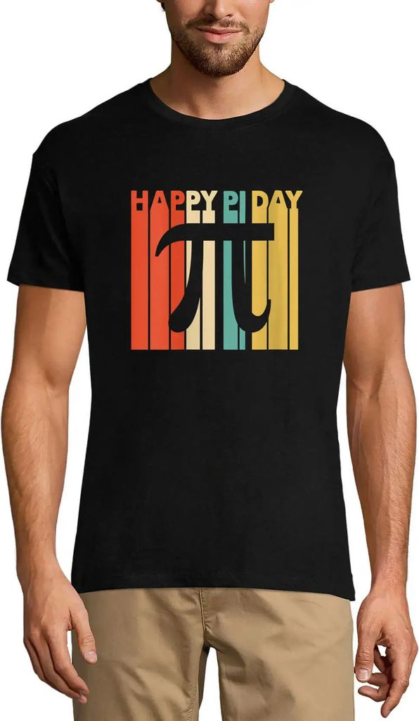 Herren Grafik T-Shirt Retro happy pi day Mathe-Liebhaber – Retro Happy Pi Day Math Lover – Öko-Verantwortlich Vintage Jahrgang Kurzarm Lustige...