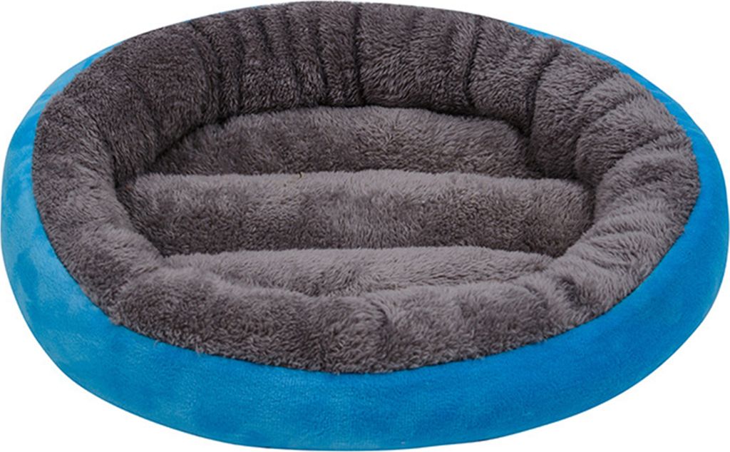 Gemütliches Hundebett für den Winter, warmer Zwinger mit Füllung aus PP-Baumwolle, runde Form, Hundeschlafbett für Katzen, kleine und große Hunde