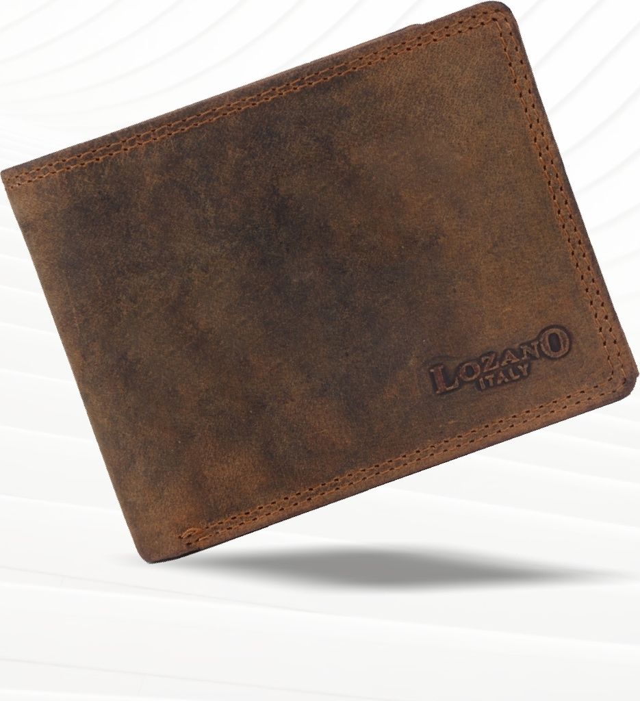 Geldbörse Geldbeutel Portemonnaie Büffelleder RFID Vollleder Herren Börse Leder