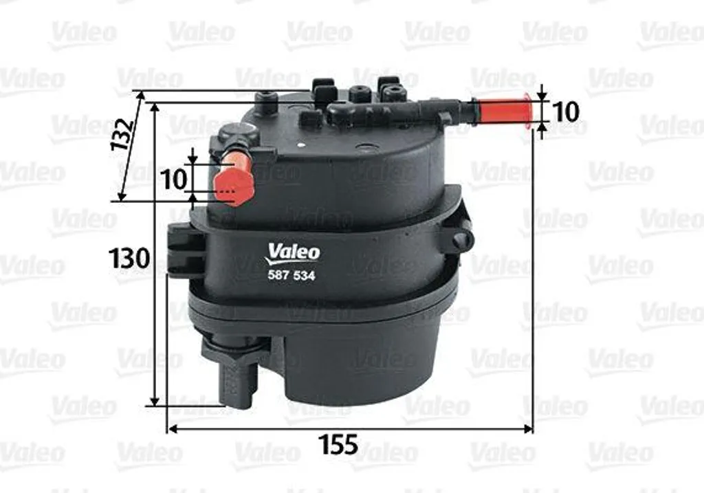 Filtre à carburant VALEO 587534 OE 190168 pour Peugeot 206 C3 et Fiesta