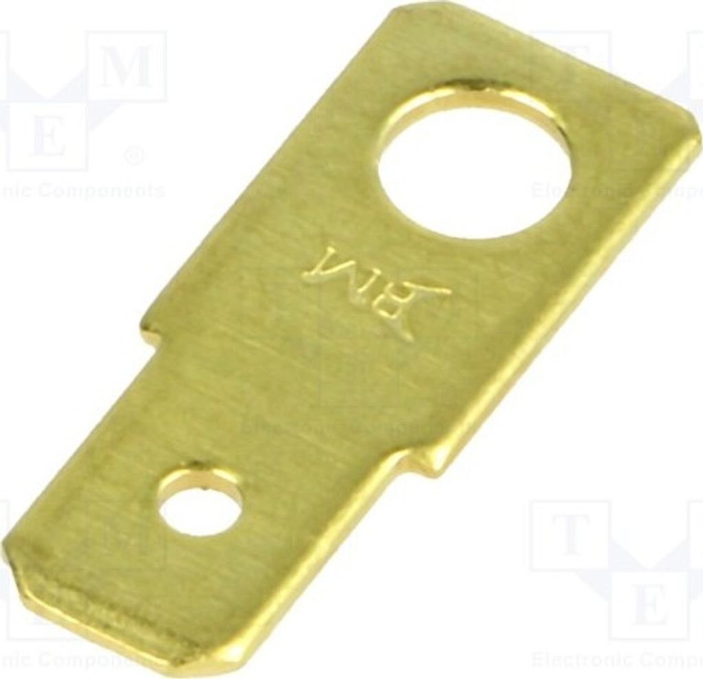 10x Verbinder: flach 6,3mm 0,8mm männlich unisoliert M4 Messing BM 01002 -Lötansch