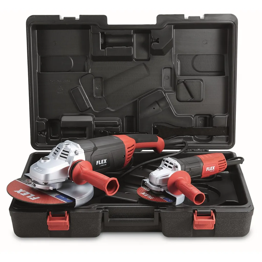 Meuleuse d'angle FLEX 2200W Ø230 avec Meuleuse 800W Ø125 Offerte