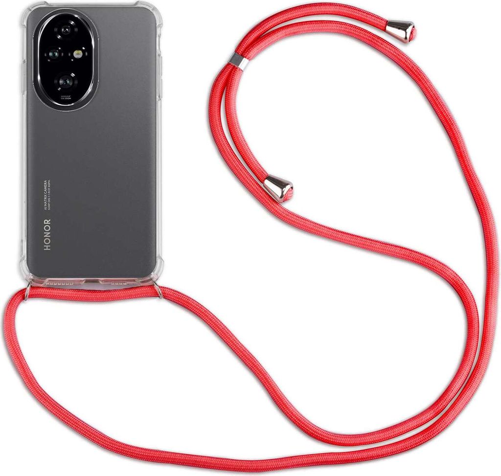 Handykette für Honor 200 Pro Handyhülle mit Band Case Hülle mit Kordel Handy Tasche in Rot