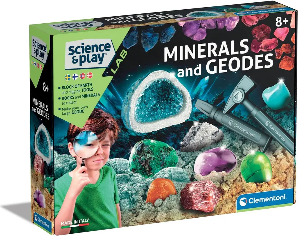 Clementoni Minerali e Geodi: Kit Scientifico Completo per Piccoli Geologi
