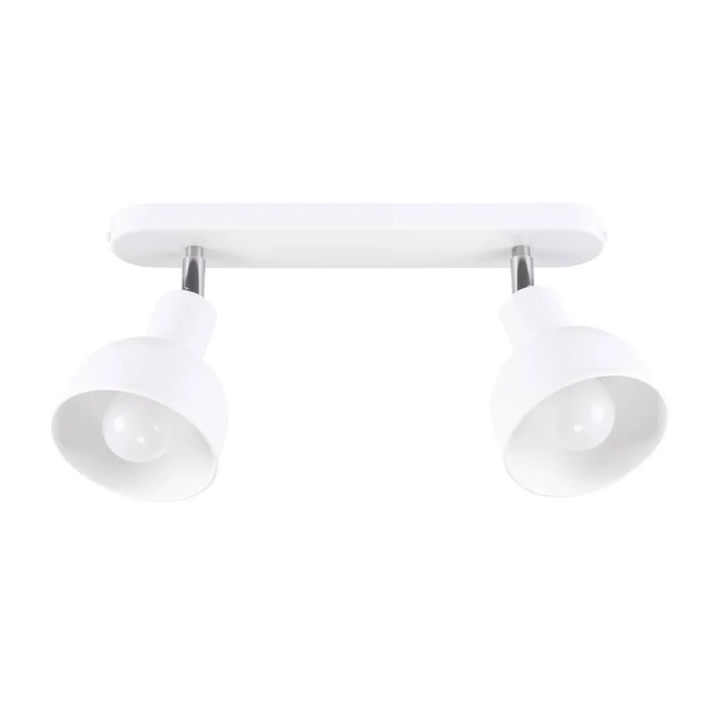 Luminaire de plafond ELBA 2 design blanc en acier pour salon et loft