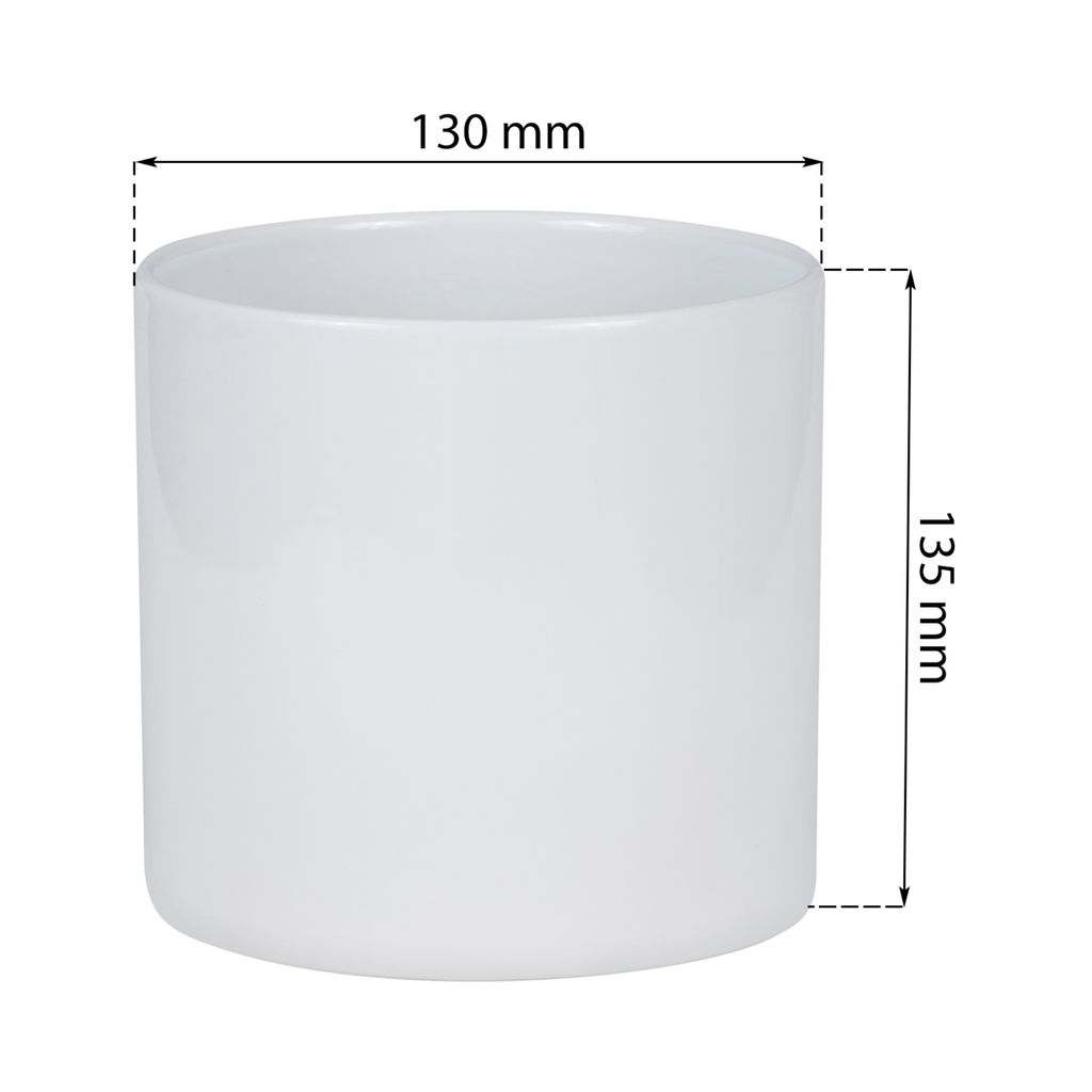 Blumentopf-Abdeckung aus Keramik, weiß, 13,5 cm Blumentöpfe