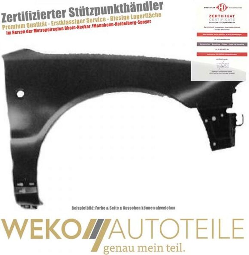 Kotflügel re, Audi A4 99-01