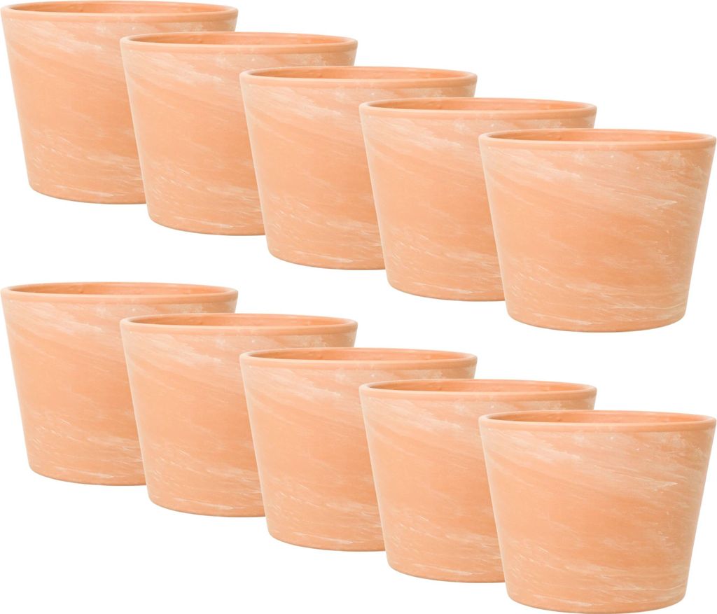 Siena Terrakotta Keramik Übertopf Blumentopf rund Produktbild 