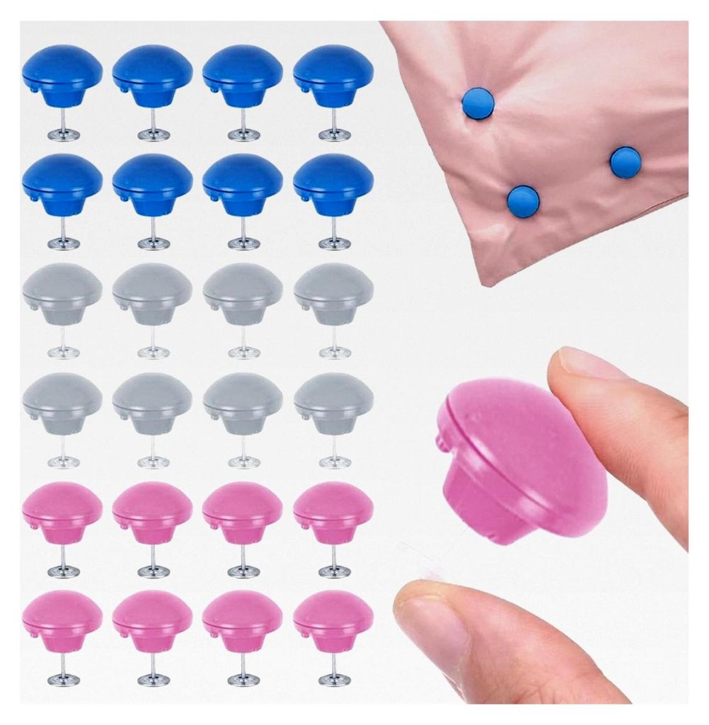 24 Stück Bettdeckenklammern, Duvet-Clips und Bettlakenhalter Set, Universelle Befestigungsklammern für Bettwäsche, Decken und Laken, Rutschfeste...