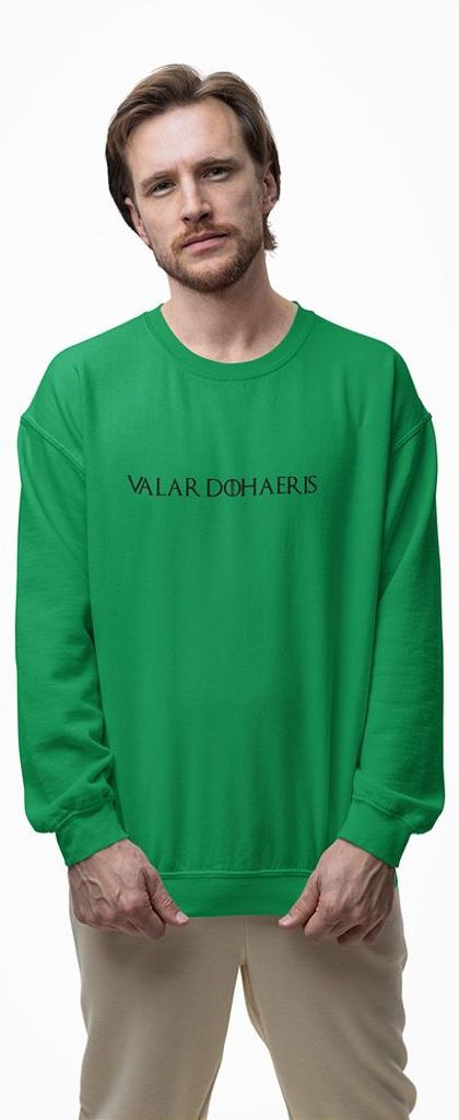 D&B Design Uni Pullover SWMO00100 Valar Dohaeris Grün-Größe 3XL