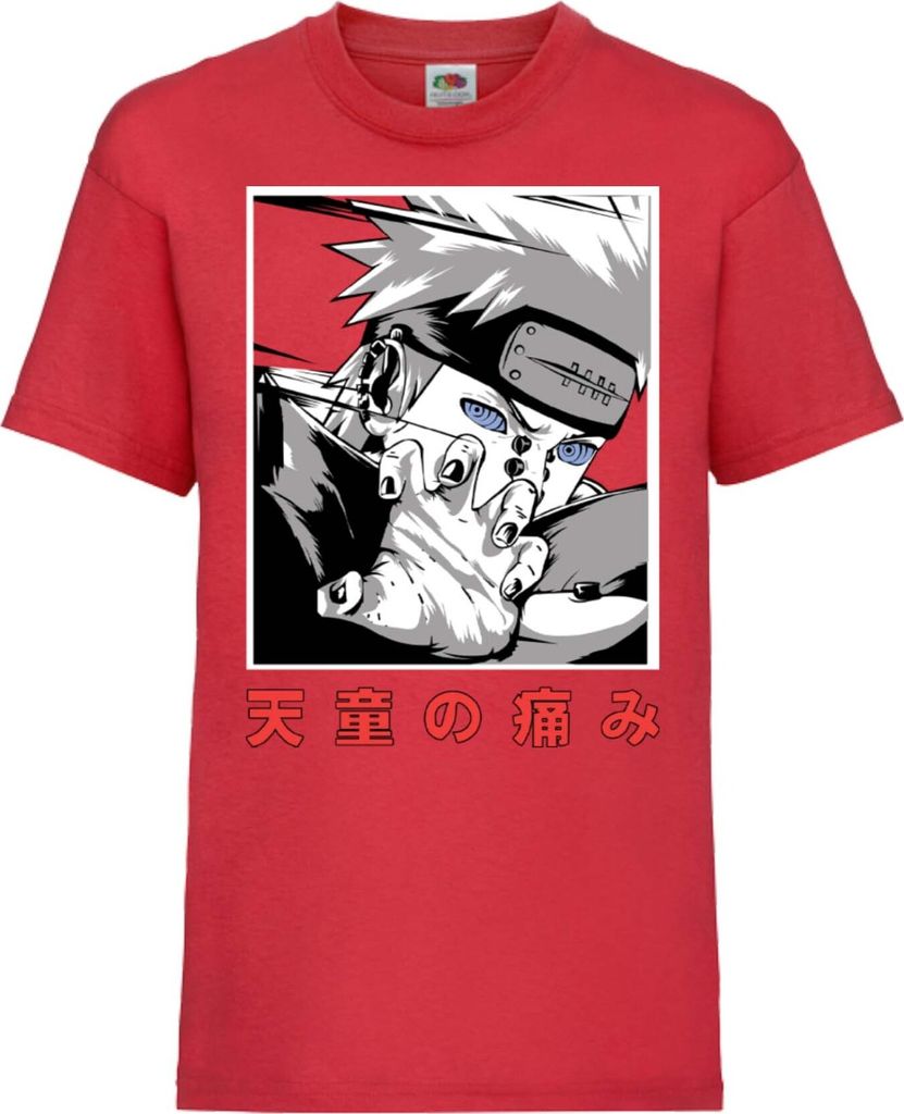 Kinder T-Shirt Naruto Nagato Pain, 9-11 Jahr - 140 / Rot