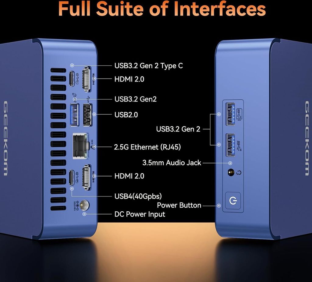 GEEKOM AX7Pro ミニPC Ryzen9本体 GEEKOM AX7 Pro Mini PC AMD Ryzen 9 7940HS, 32 GB i maks. 2