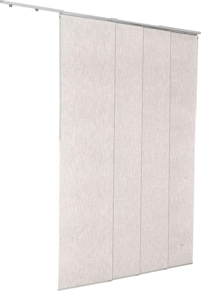 Panel Track Blinds Extendable Track 116 to 218 cm W Trimmable Light Gray