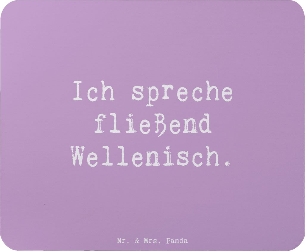 Mr. & Mrs. Panda Mouse Pad Spruch Fließend Surfen - Lavendeltraum - Geschenk, Ozean, Teamsport, computer mousepad, Naturverbundenheit, Sportler, F...