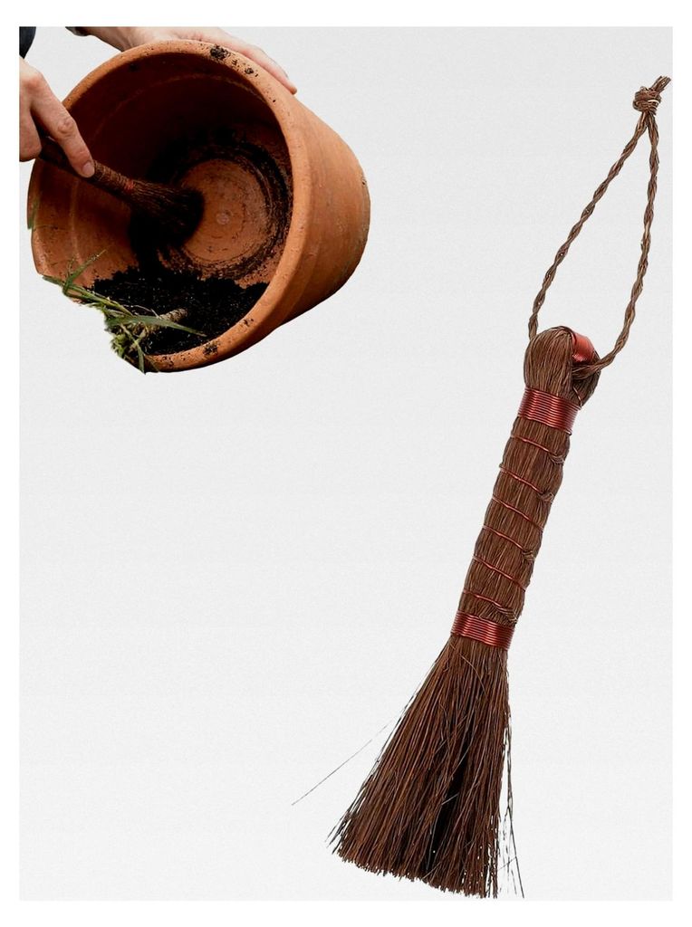 Pflanzenbürste, Gartenreinigungsbesen für die Gartenarbeit - Bonsai-Werkzeuge aus Palmenfaser für Hof, Topfblumen, Erde, Zimmerpflanzen, Garten ...