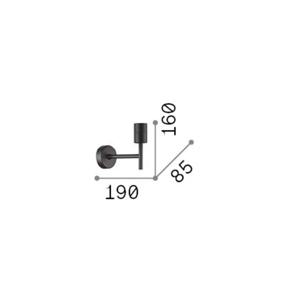 Solution éclairage mural gain de place applique Ideal Lux nickel E27 - 2