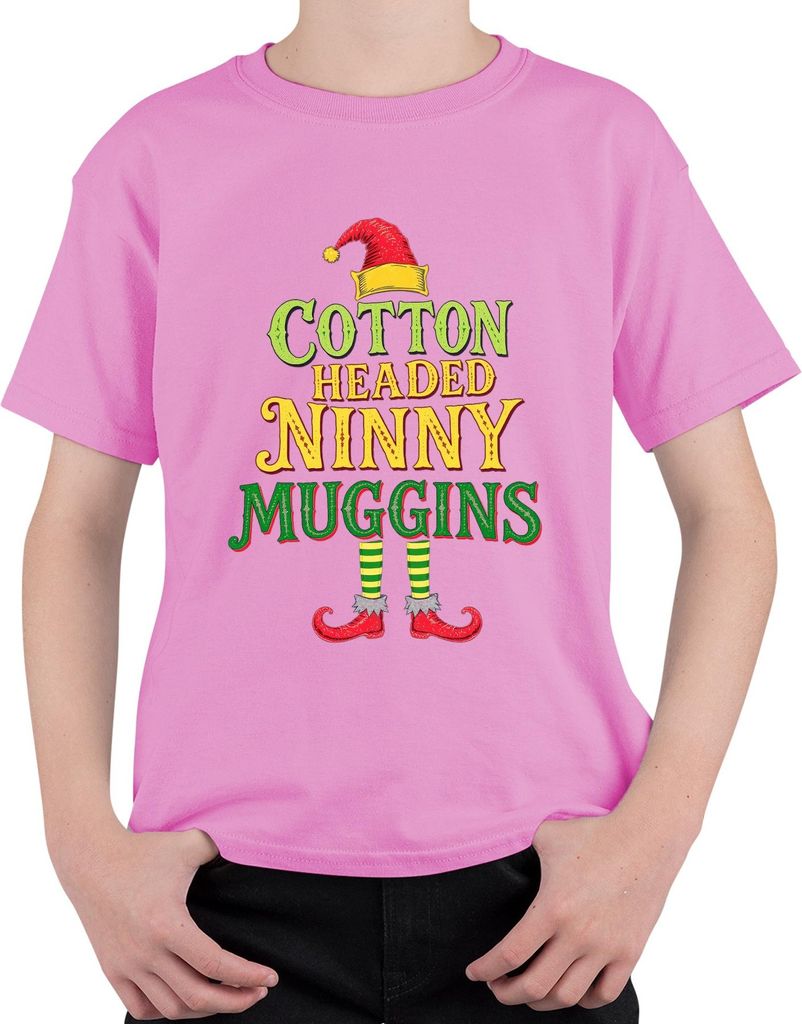 Baumwolle headed ninny muggins Weihnachtself Buddy der elf Weihnachten Uni Kinder T-Shirt, Pink, 140