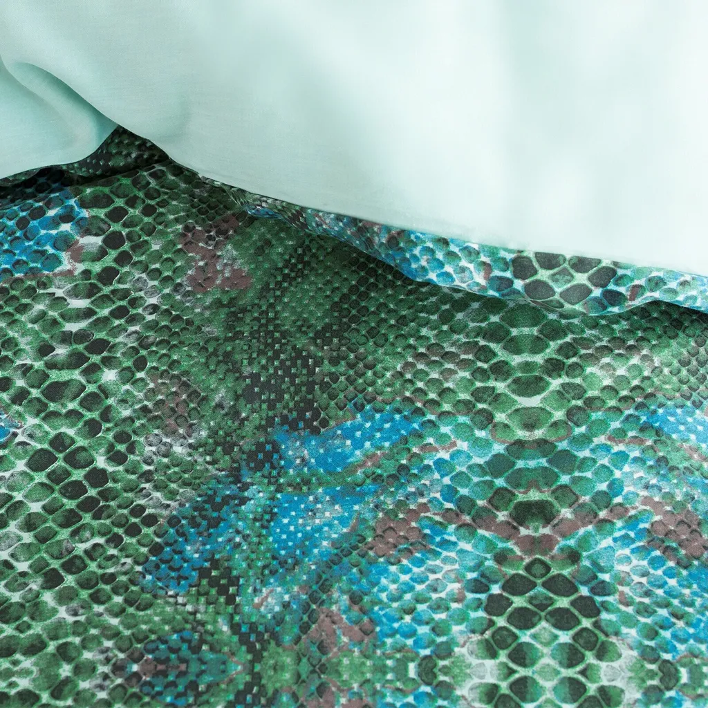 Linge de lit satin 160x200 frais et soyeux pour chambre moderne Nika - 4