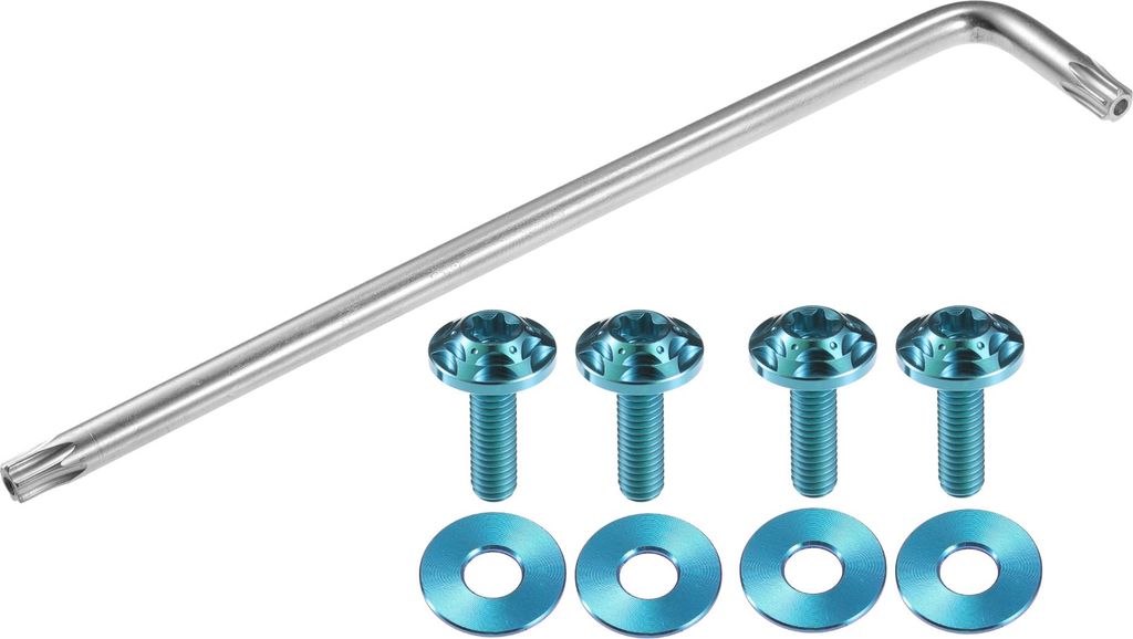1 Satz 1/4" M6 Universal Diebstahlsicherung Kennzeichen Schrauben - Auto Sicherheitsbolzen Befestigungselemente für Kennzeichenhalter mit 4 Unterl...