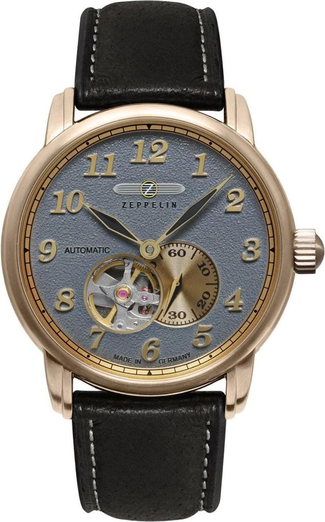 Zeppelin 7664-5 Herrenuhr Automatik LZ127 Graf Zeppelin Dunkelbraun/Grau