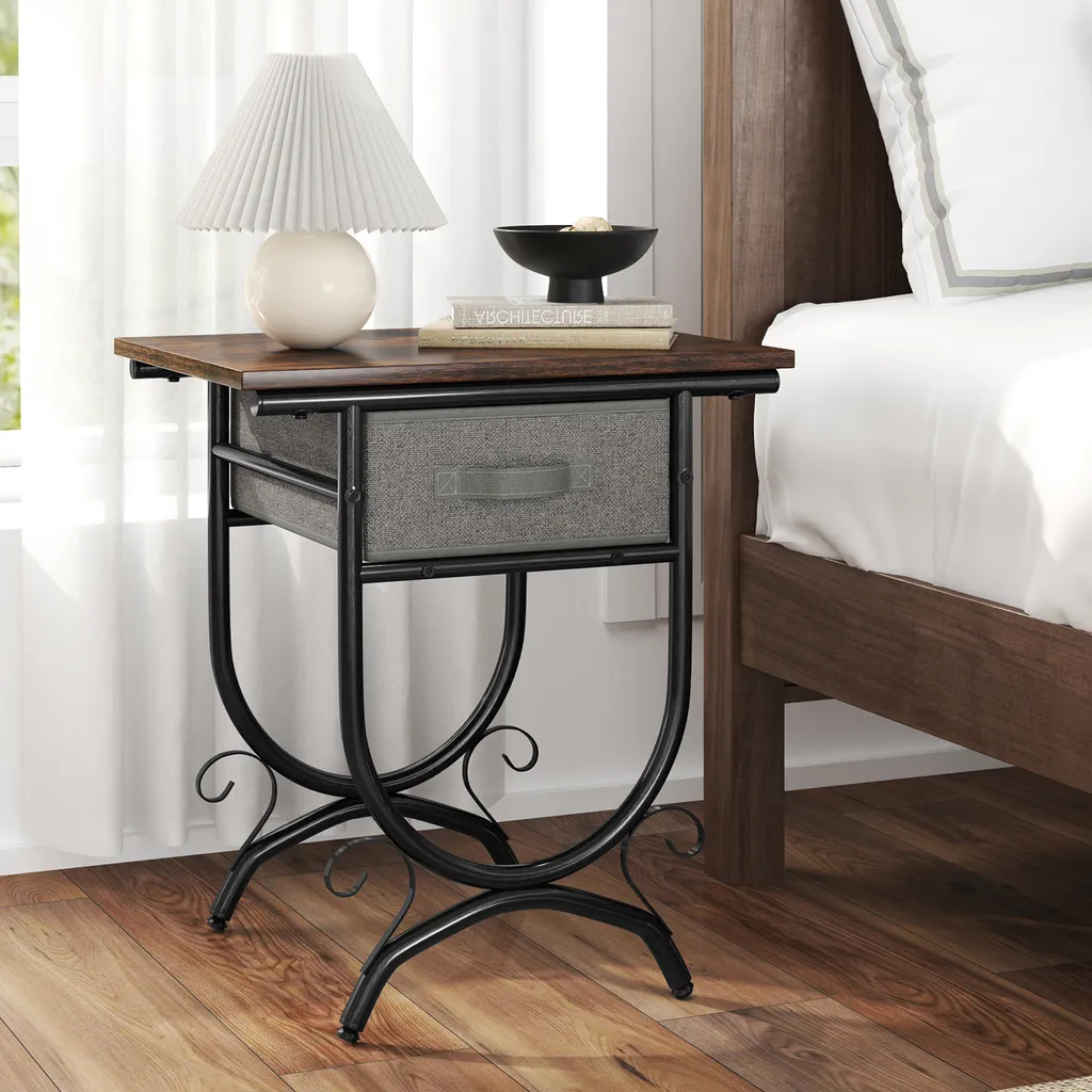 Table d'appoint stable pour petits espaces avec tiroir de rangement 2H - 3