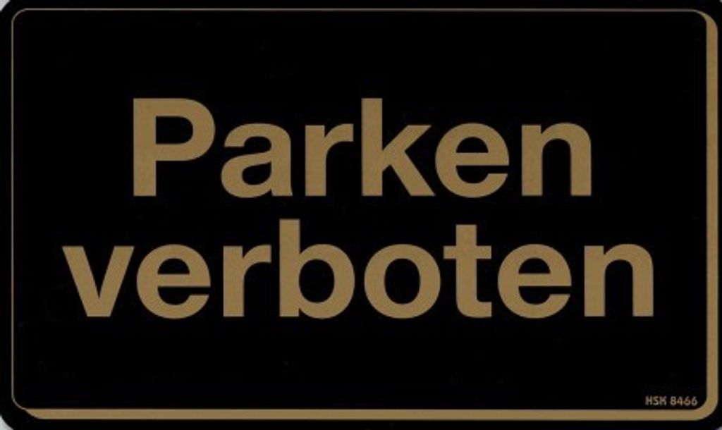 Verbotsschild - PARKEN VERBOTEN - Gr. 25 x 15 cm - 308466