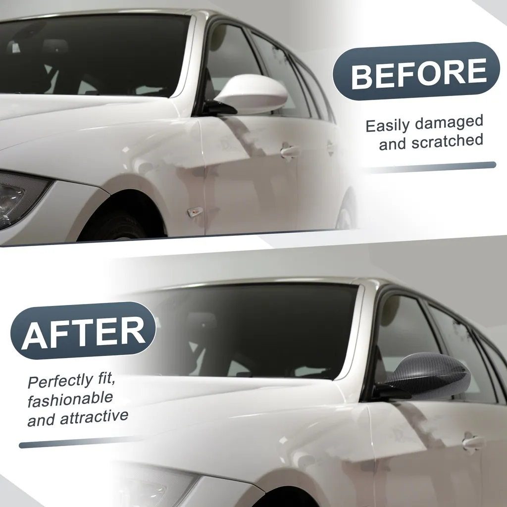 Coque Rétroviseur Look Carbone Noir pour BMW Série 3 E90 E91 et E92 E93 - 3