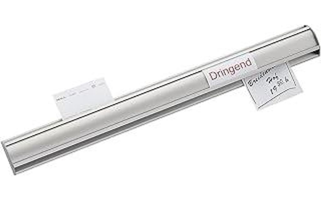 MAUL Klemmleiste MAULballfix 100cm | Wandklemmleiste aus Aluminium zum Anbringen von Zeichnungen, Pläne, Fotos oder Poster | Organizer für Büro,...