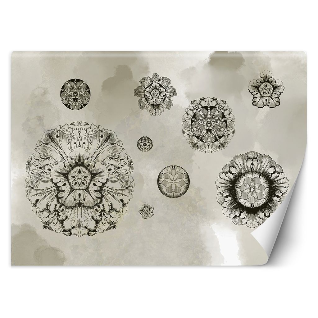 Florale geometrische Formen FOTOTAPETE XXL 400X280 cm VLIES Tapete Wandtapete Wandbilder Wanddekoration Design Wohnzimmer Schlafzimmer Flur Büro K...