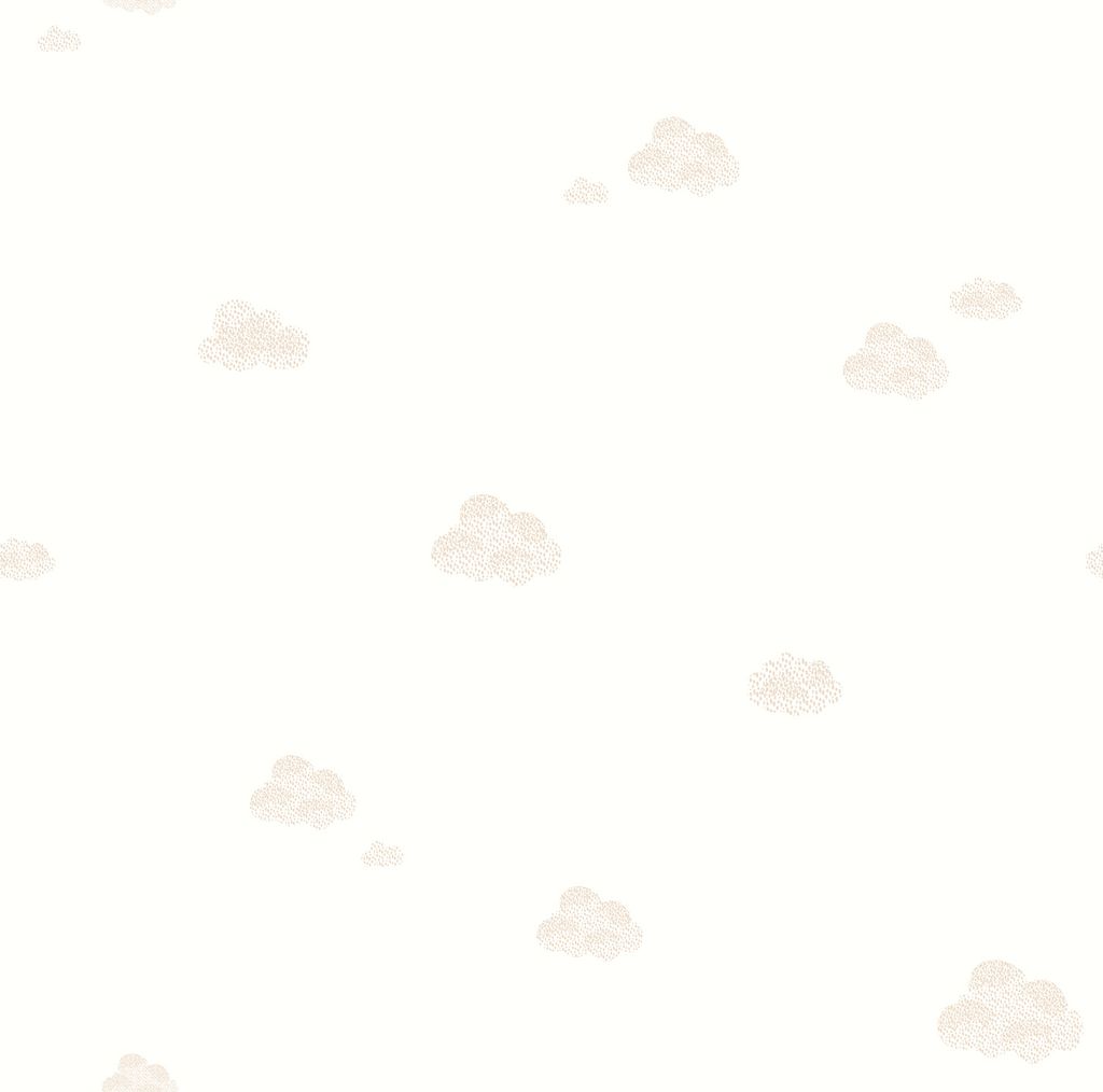 Sanders & Sanders Tapete kleine Wolken Beige 53 cm x 10 m