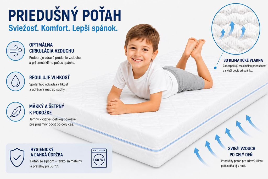 Detský matrac 140x70x8 cm | Certifikovaný stredne tvrdý Obrázok produktu 