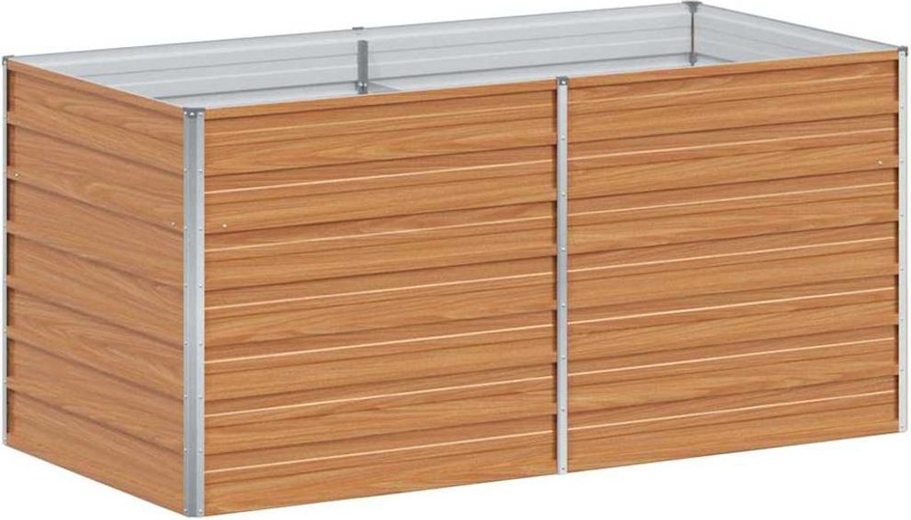 vidaXL Lit surélevé brun clair 160 x 80 x 77 cm Acier Image du produit 