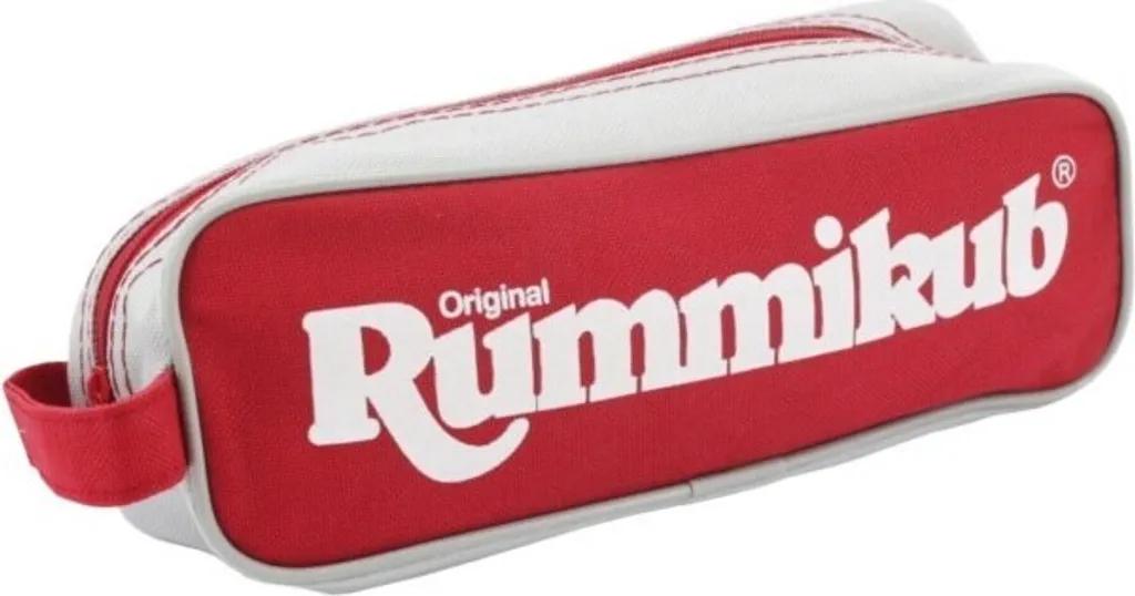 Jeu de société Rummikub Travel Pouch avec sacoche de transport zippée bleue