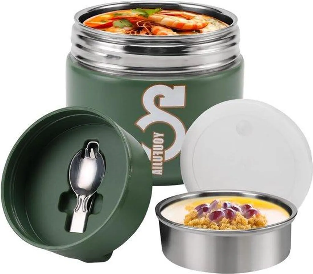 Boîte repas isotherme en inox 1300 ml - Lunch box pour école et bureau