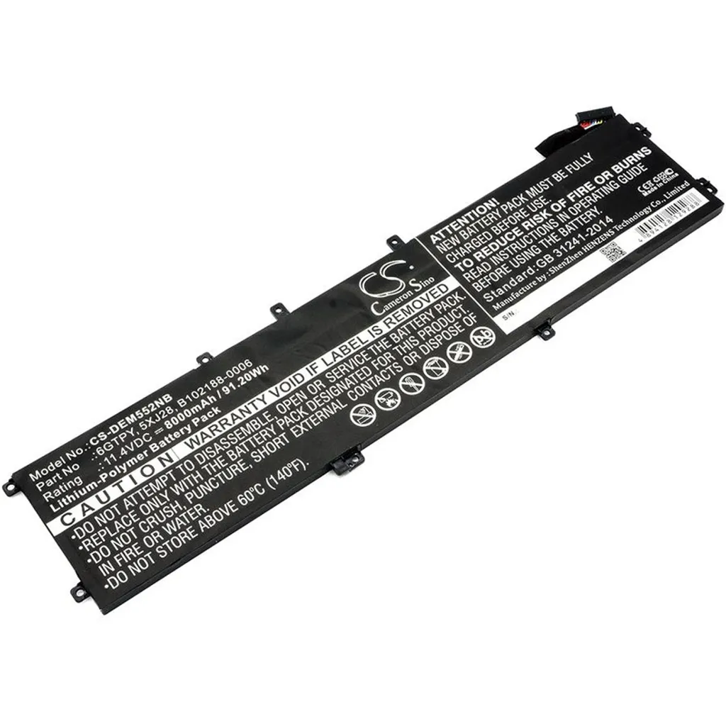 Batteria per Dell XPS 15, Dell Precision, 8000mAh