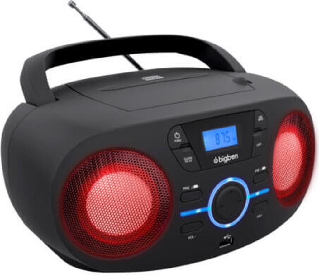 Przenośny odtwarzacz CD/radio z różowym portem USB Zdjęcie produktu 8
