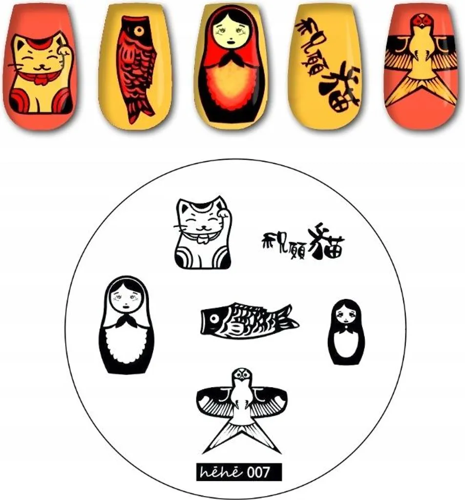 Timbro Unghie Piastra hehehe 007 - Il Fascino della Nail Art Classica