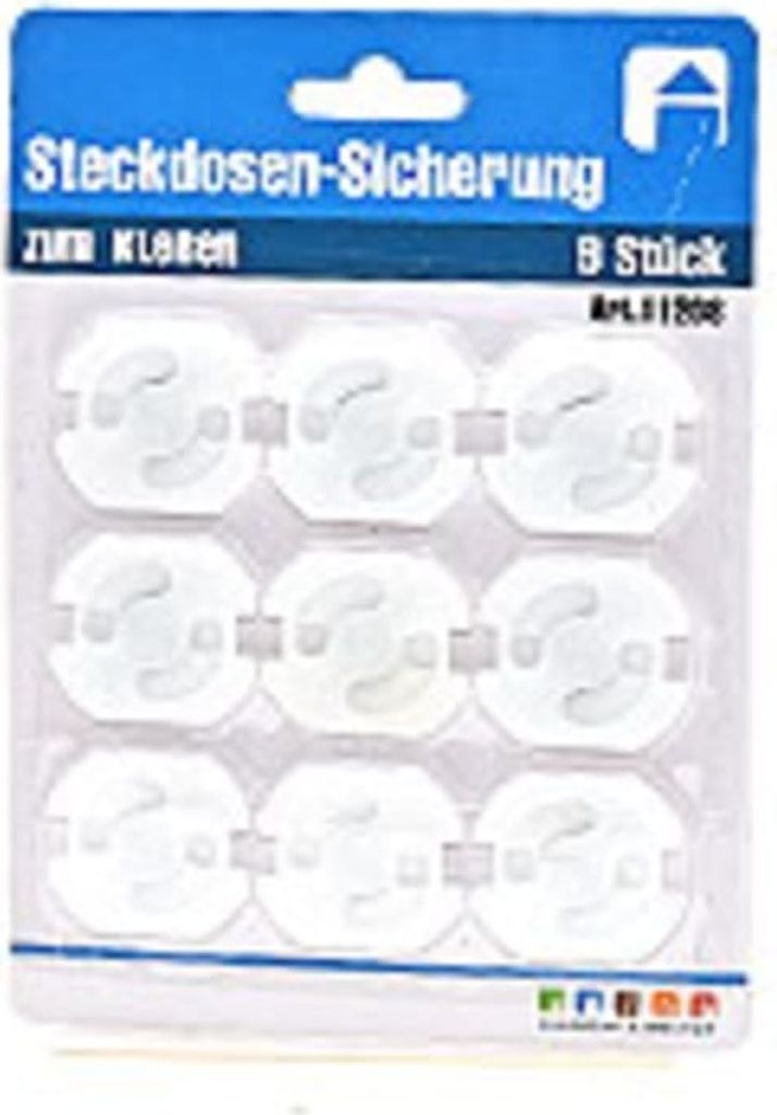 9x Kindersicherung Steckdosenschutz Steckdosensicherung Produktbild 