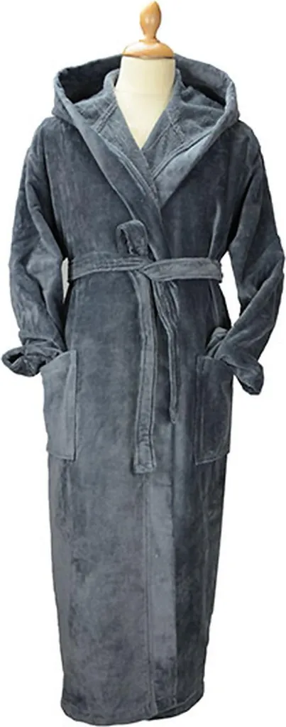 Accappatoio Velluto DeLuxe A&R 029.50 Grigio Scuro XS | Morbido & Chic