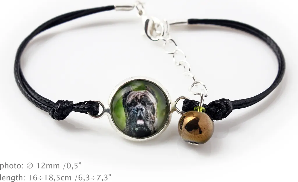 Cane Corso, Cane Corso Italiano, Cane di Macellaio - Set di gioielli con la tua foto, gioiello per donna, prodotto artigianale, prodotto fatto a mano con passione per il marchio Art-Dog.