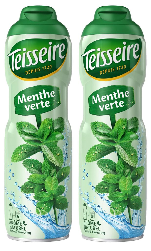 Teisseire Sirup Grüne Minze 600ml für Cocktails (2er Pack) Produktbild 