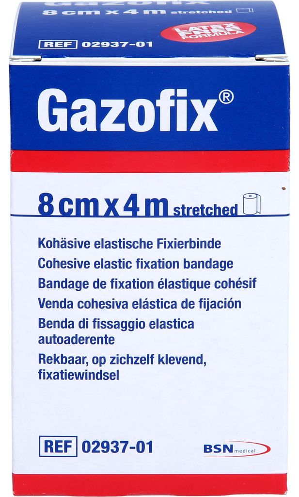 Gazofix Fixierbinde kohäsiv 8 cmx4 m 1 St